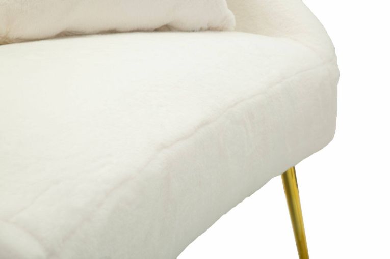 Divano classico bianco e oro 137x69x79h cm - Pittari