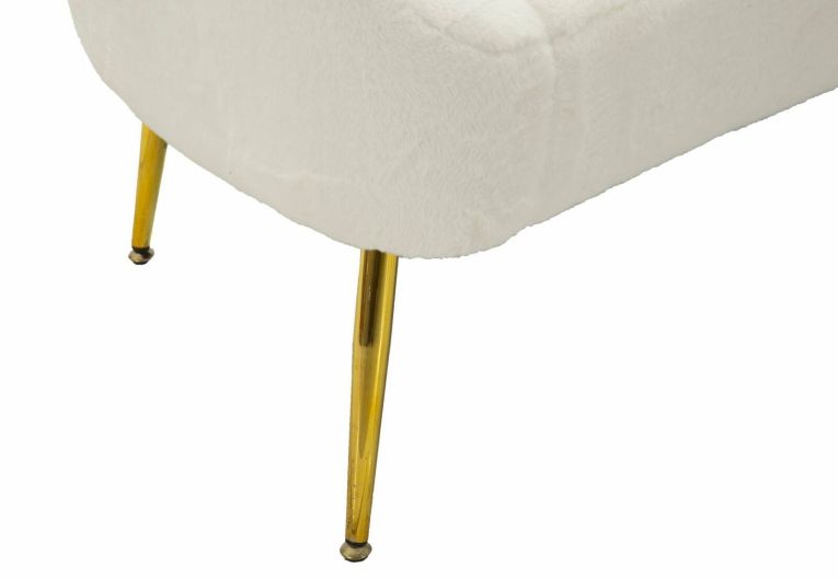 Divano classico bianco e oro 137x69x79h cm - Pittari