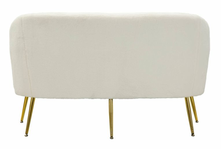 Divano classico bianco e oro 137x69x79h cm - Pittari