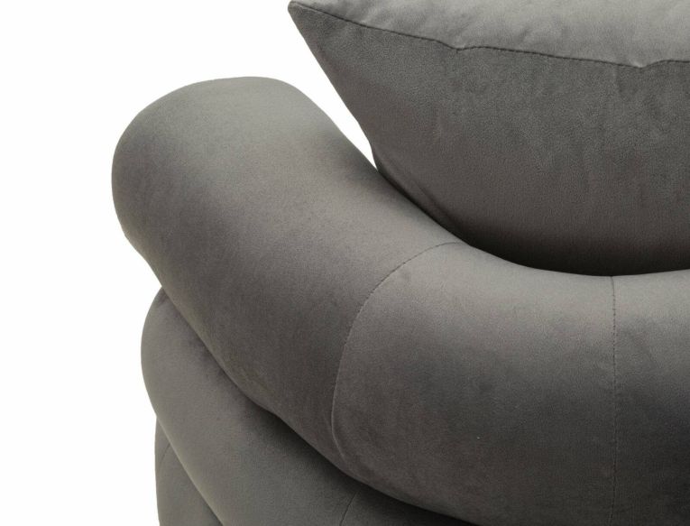 Divano classico grigio e argento 133x68x69h cm - Casier