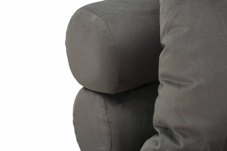 Divano classico grigio e argento 133x68x69h cm - Casier