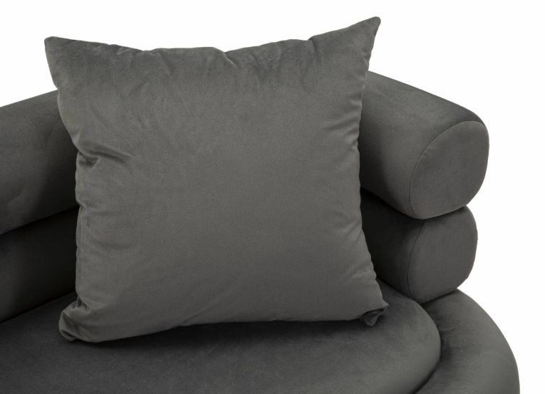 Divano classico grigio e argento 133x68x69h cm - Casier