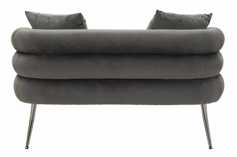Divano classico grigio e argento 133x68x69h cm - Casier