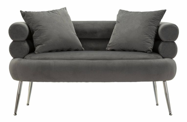 Divano classico grigio e argento 133x68x69h cm - Casier