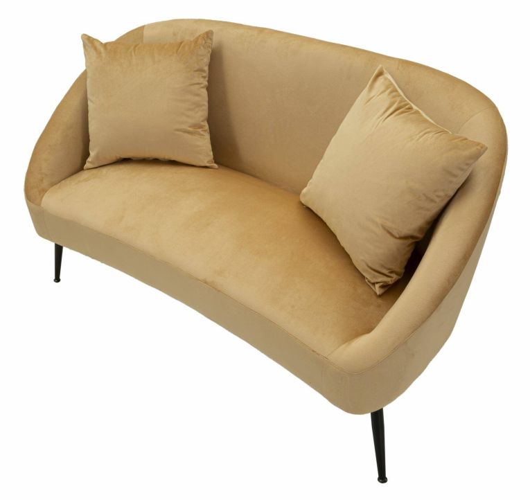 Divano classico marrone e nero 137x69x79h cm - Pittari