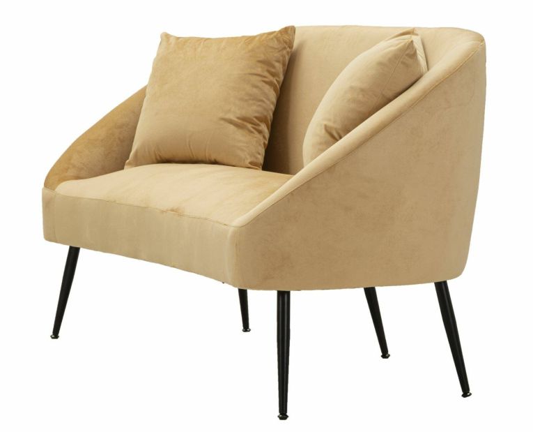 Divano classico marrone e nero 137x69x79h cm - Pittari