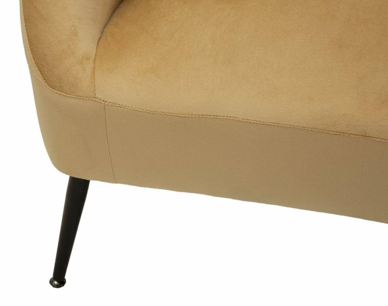 Divano classico marrone e nero 137x69x79h cm - Pittari