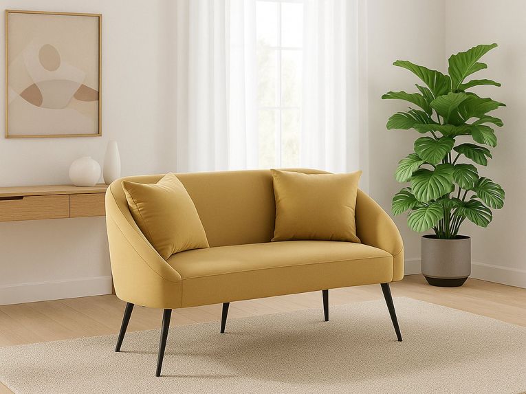 Divano classico marrone e nero 137x69x79h cm - Pittari