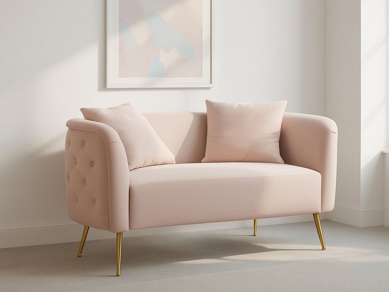 Divano classico rosa 127x74x71h cm - Cappa