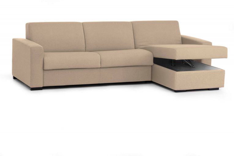 Divano con braccioli beige 260x95x90h cm - Azechiele
