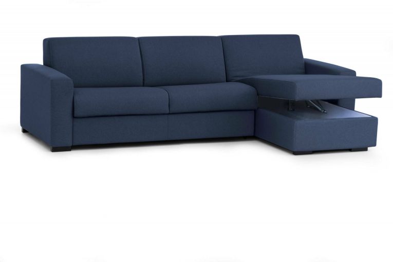 Divano con braccioli blu 260x95x90h cm - Azechiele