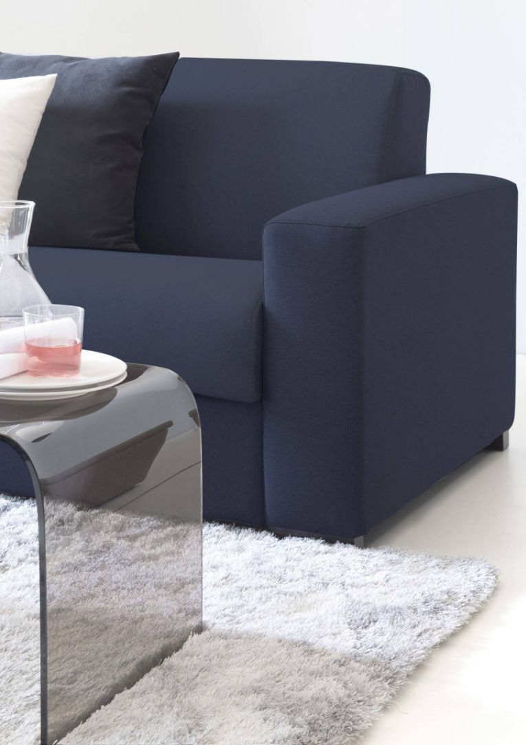 Divano con braccioli blu 260x95x90h cm - Azechiele