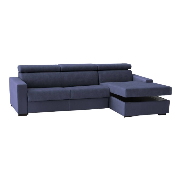 Divano con braccioli blu 280x95x85h cm - Ameno