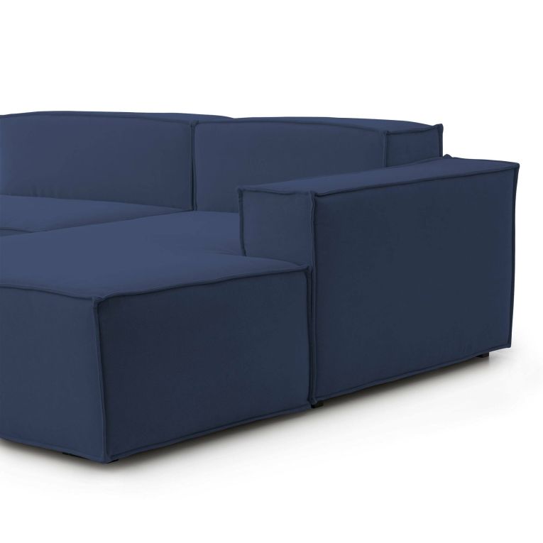 Divano con braccioli blu 300x170x70h cm - Ananas