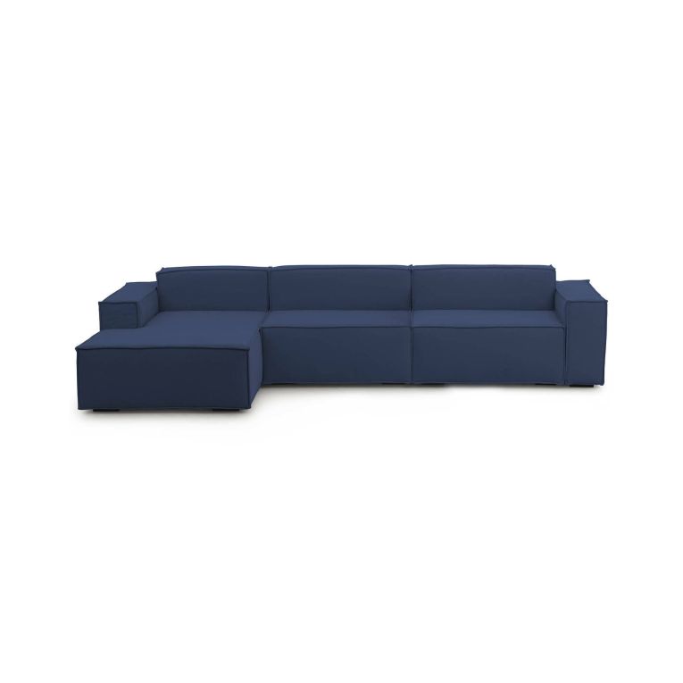 Divano con braccioli blu 340x170x70h cm - Atrillo