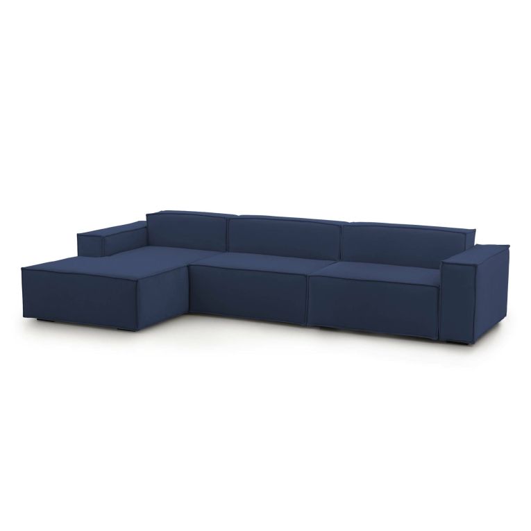 Divano con braccioli blu 340x170x70h cm - Atrillo