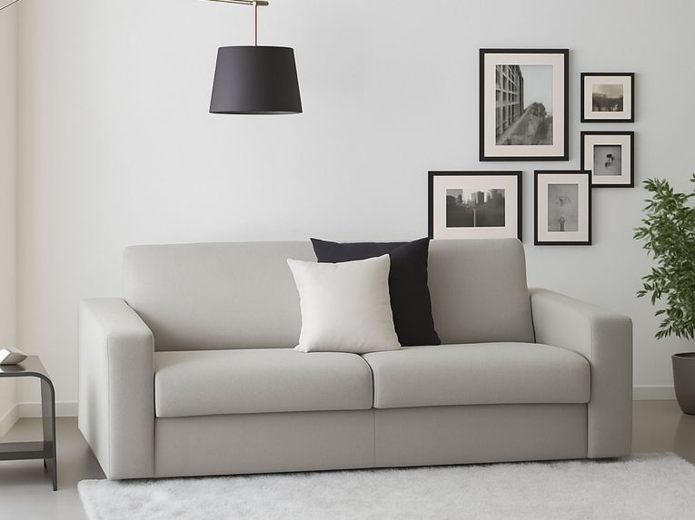 Divano con braccioli grigio 180x95x90h cm - Cianite