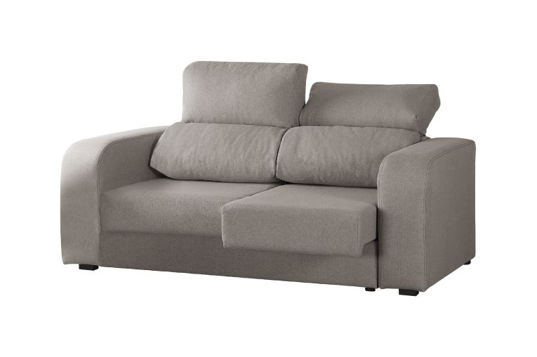 Divano con braccioli grigio 190x80x95h cm - Quarzo