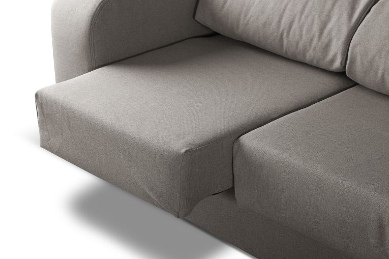 Divano con braccioli grigio 190x80x95h cm - Quarzo