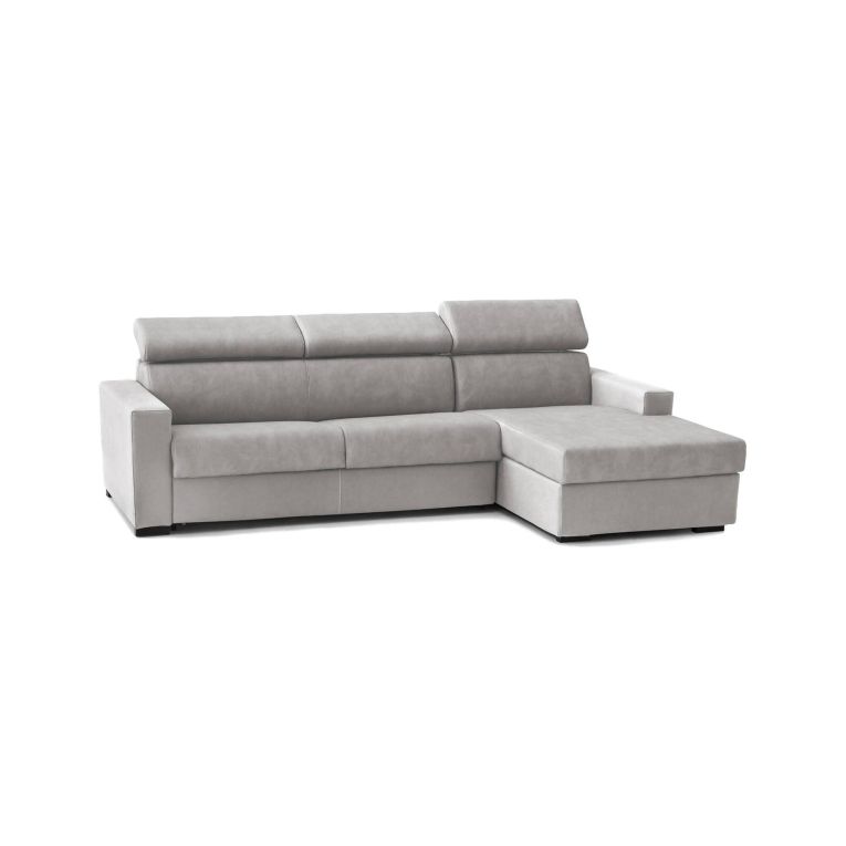 Divano con braccioli grigio 260x95x85h cm - Angera