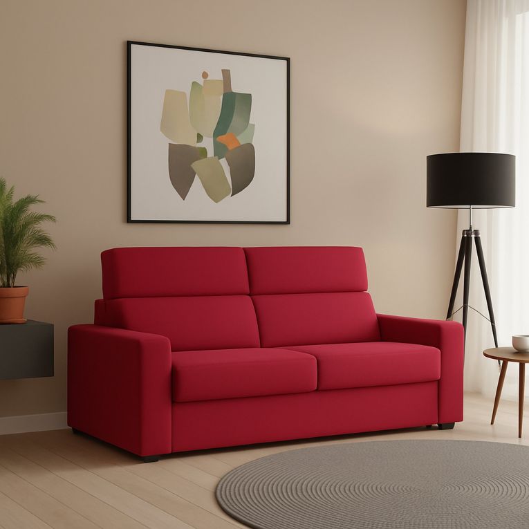 Divano con braccioli rosso 180x95x100h cm - Vialfre