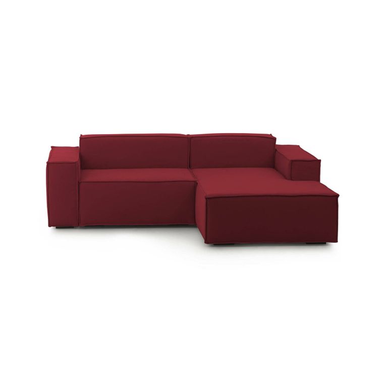 Divano con braccioli rosso 240x170x70h cm - Ameli