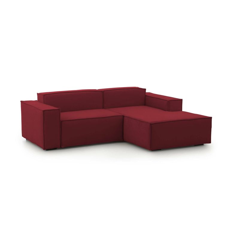 Divano con braccioli rosso 240x170x70h cm - Ameli