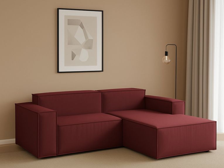 Divano con braccioli rosso 240x170x70h cm - Ameli