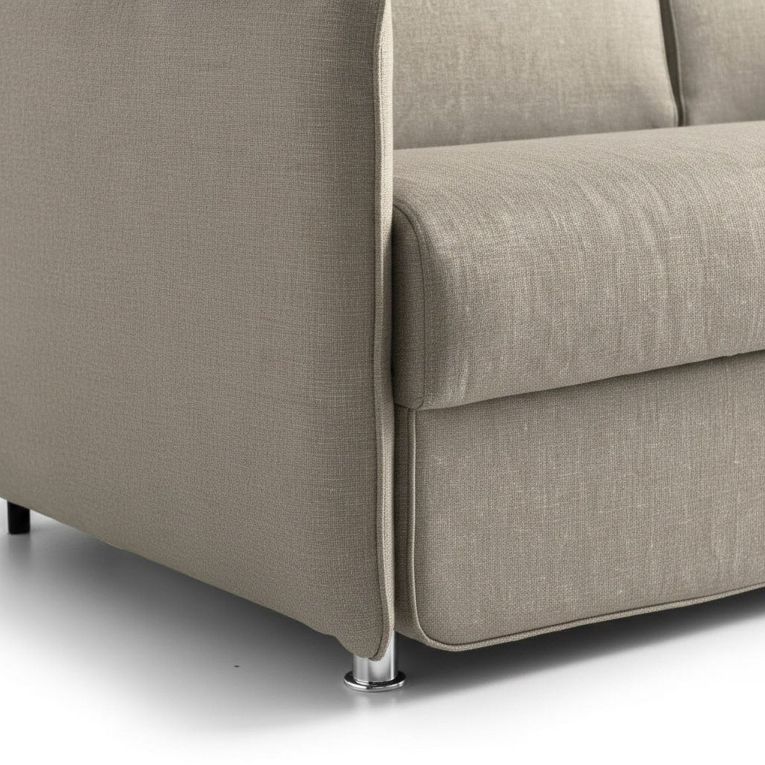 Divano con braccioli tortora 160x95x90h cm - Monleale
