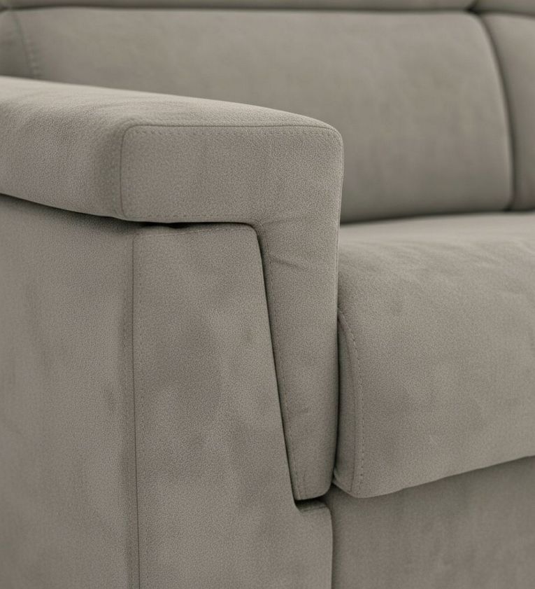 Divano con braccioli tortora 205x95x100h cm - Flaibano