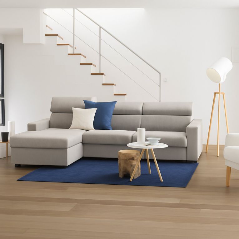 Divano con braccioli tortora 280x95x85h cm - Akela