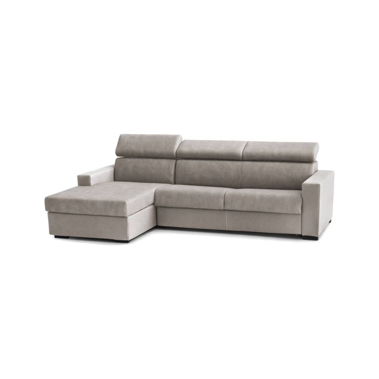 Divano con braccioli tortora 280x95x85h cm - Akela