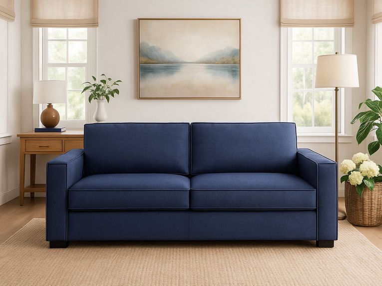 Divano contenitore blu 160x95x90h cm - Aglientu