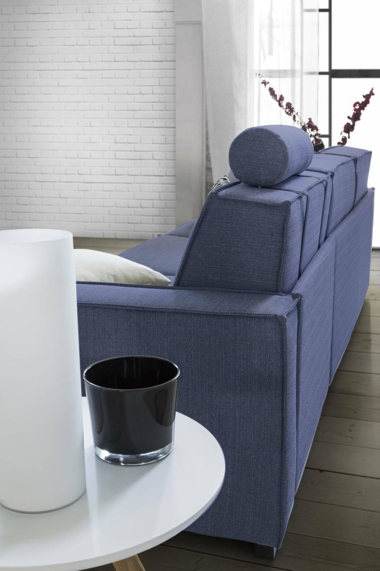 Divano contenitore blu 260x95x90h cm - Assobasso