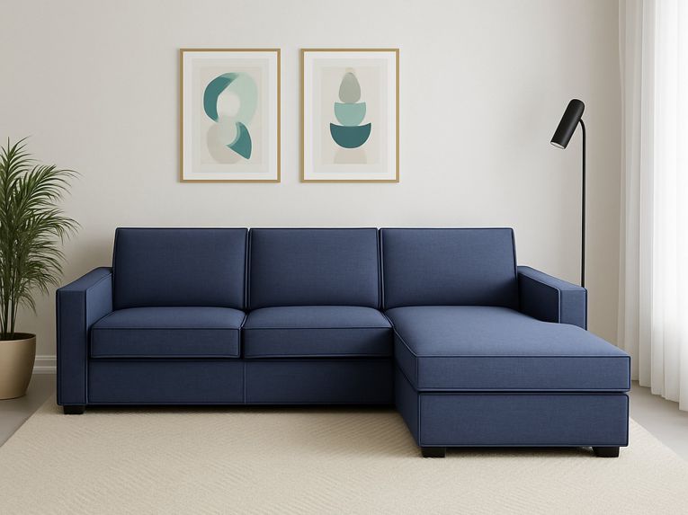 Divano contenitore blu 260x95x90h cm - Assobasso