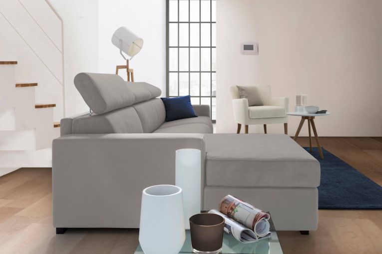 Divano contenitore grigio 260x95x85h cm - Aryaly