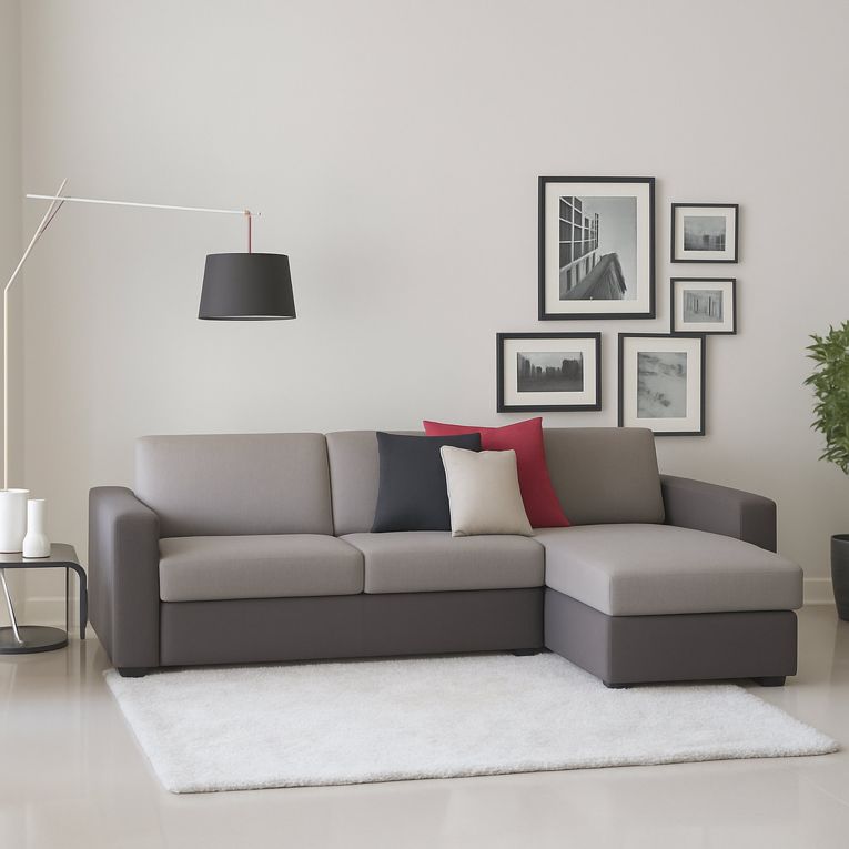 Divano contenitore grigio 260x95x90h cm - Azechiele