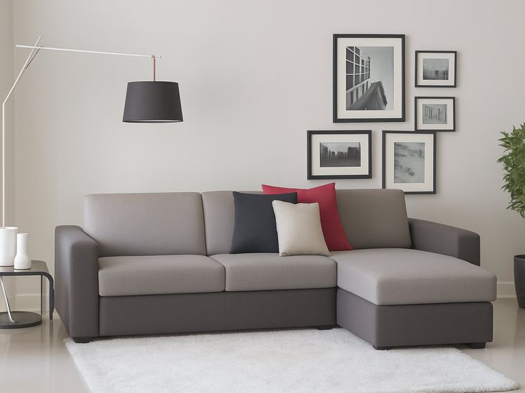 Divano contenitore grigio 260x95x90h cm - Azechiele