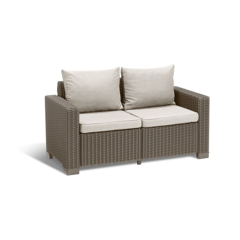 Divano da esterno Roberval, 141x68 h72 cm, Tortora