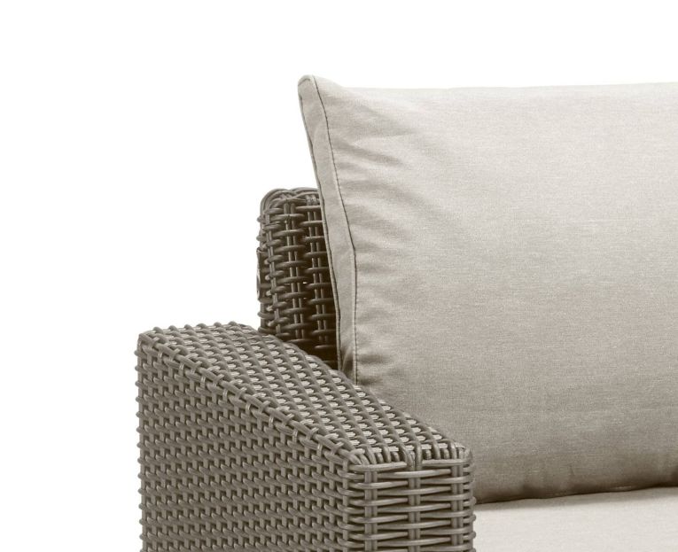 Divano da esterno Roberval, 141x68 h72 cm, Tortora
