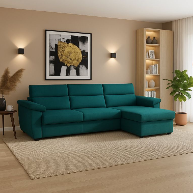 Divano design azzurro 285x160x100h cm - Ceto