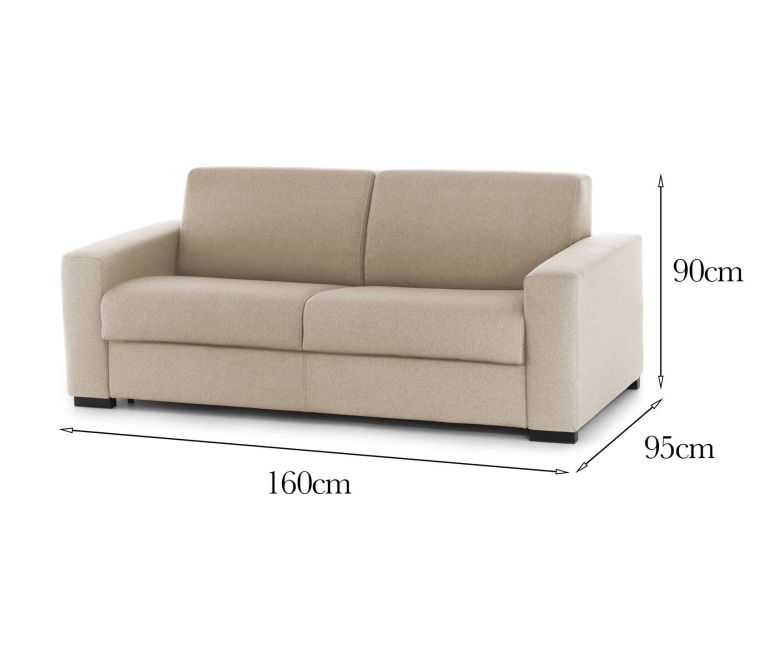 Divano design beige 160x95x90h cm - Malachite