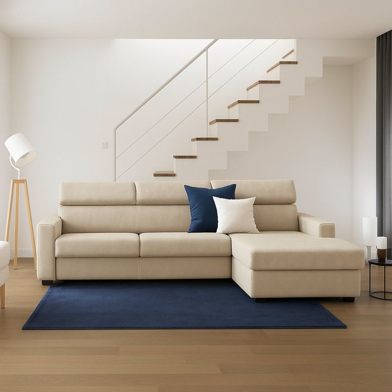 Divano design beige 280x95x85h cm - Ameno