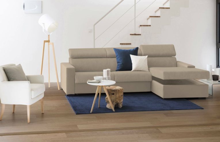 Divano design beige 280x95x85h cm - Ameno