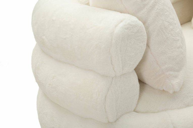Divano design bianco e oro 133x68x69h cm - Casier