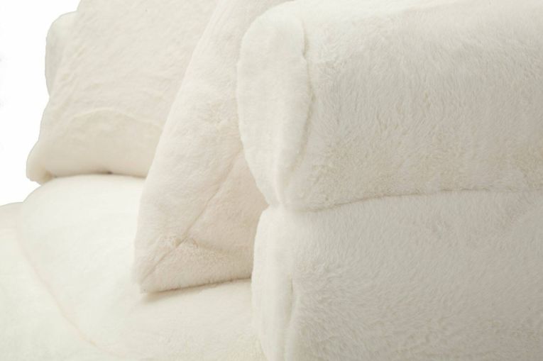 Divano design bianco e oro 133x68x69h cm - Casier
