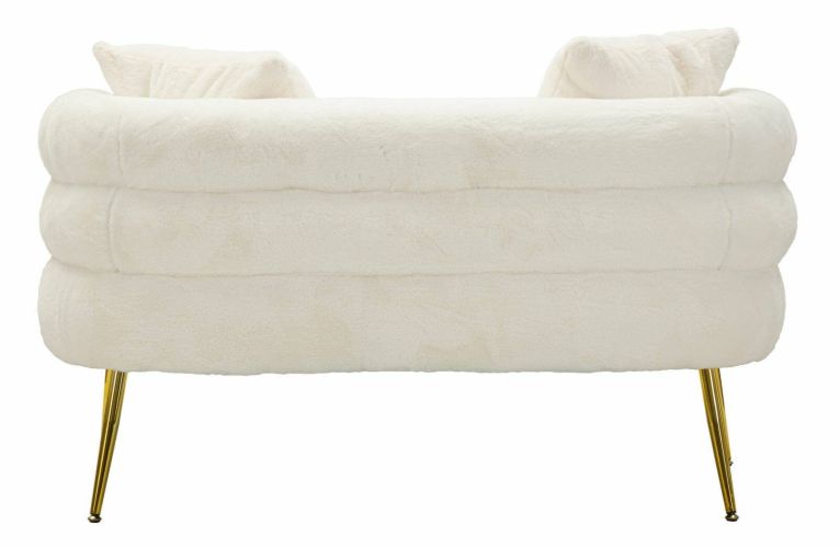 Divano design bianco e oro 133x68x69h cm - Casier