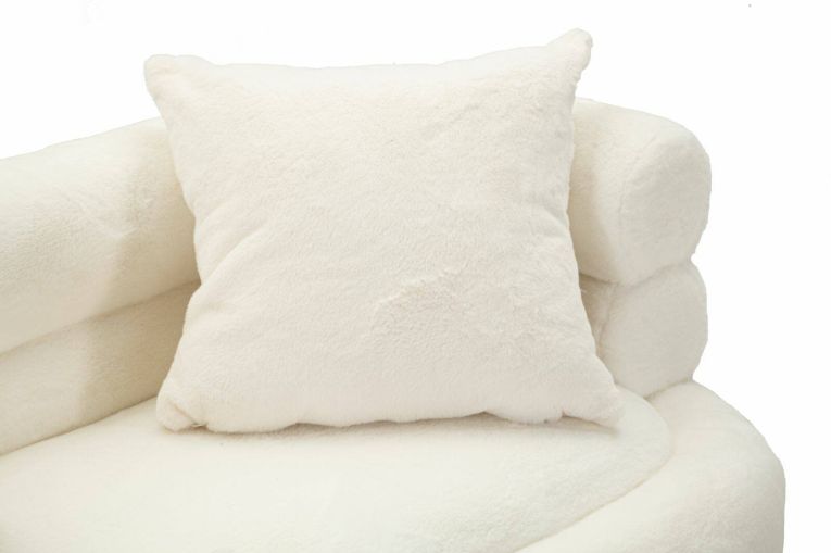 Divano design bianco e oro 133x68x69h cm - Casier