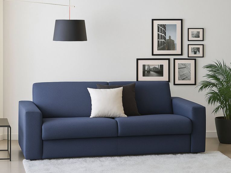 Divano design blu 200x95x90h cm - Azier