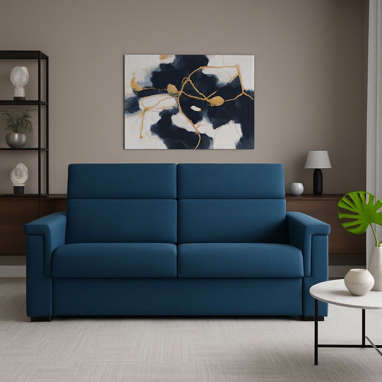 Divano design blu 205x95x100h cm - Flaibano